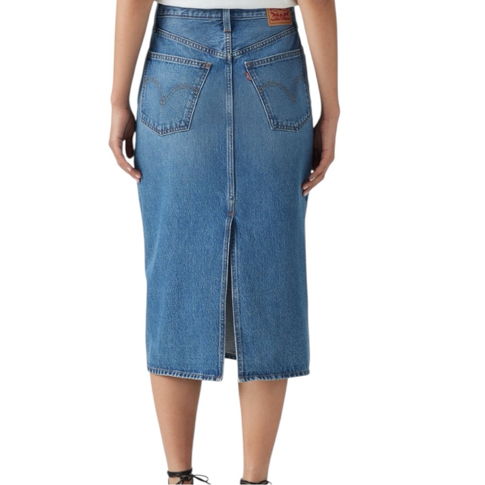Levi's Women’s High Rise Slit Skirt - Size 14/32 - Picture 5 of 8